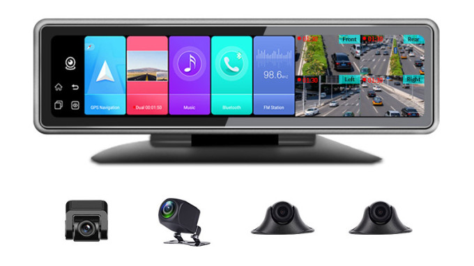 Зеркало видеорегистратор Phisung T88 4-х канальный