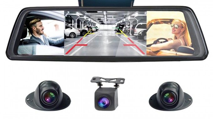 Штатное зеркало видеорегистратор Phisung V9 Plus